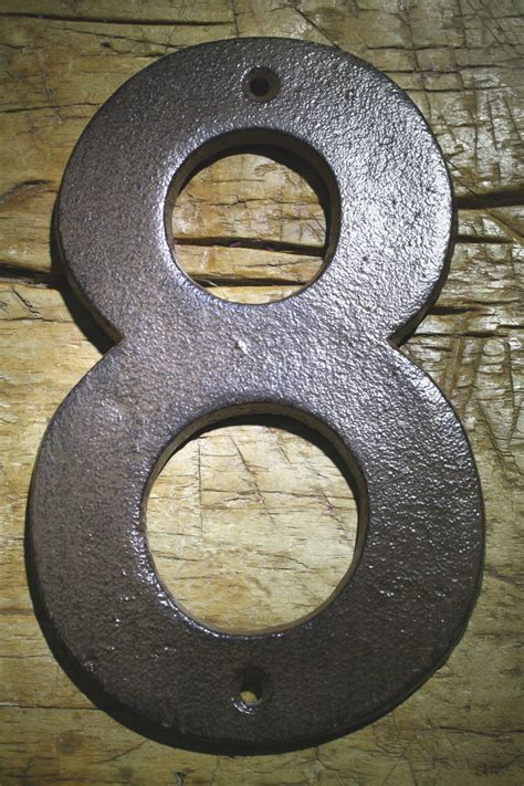 Rustic BROWN Cast Iron Metal House Numbers 